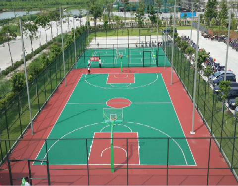 虎丘塑膠籃球場材料